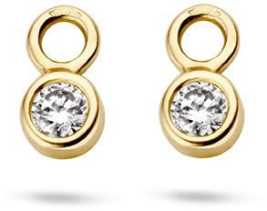 Blush Blush Oorbedels 9058YZI 14k Geelgoud met Briljant geslepen Zirkonia Goud