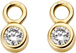 Blush Blush Oorbedels 9058YZI 14k Geelgoud met Briljant geslepen Zirkonia Goud