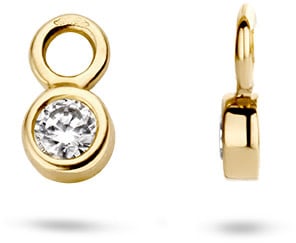 Blush Blush Oorbedels 9058YZI 14k Geelgoud met Briljant geslepen Zirkonia Goud