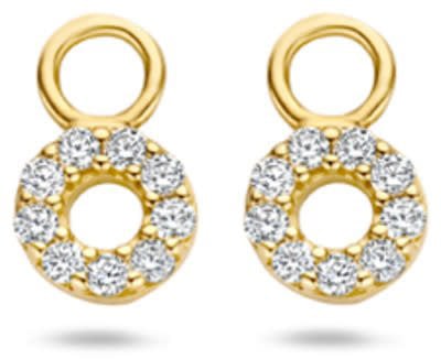 Blush Blush Oorbedel 9065YZI 14k Geelgoud Circle met zirkonia Goud