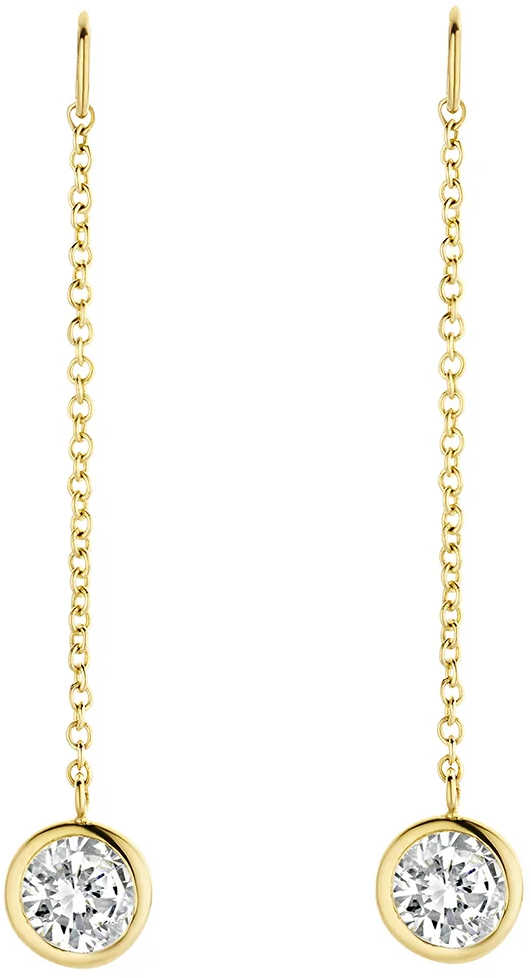 Blush Blush Oorbedels 9083YZI 14k Geelgoud met Zirkonia Goud