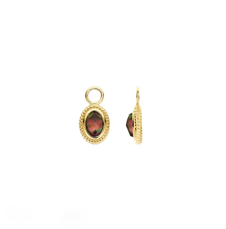 Blush Blush Oorbedels 9091YBQ 14k Geelgoud met Bruine Quartz Divers