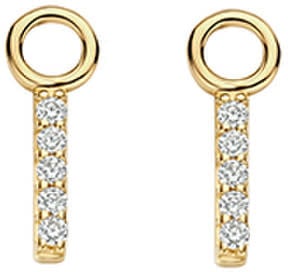 Blush Blush Oorbedels 9094YZI 14k Geelgoud balkje met zirkonia's Goud