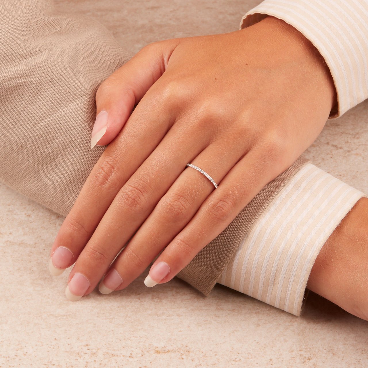 Blush - Ring - Witgoud Zilver