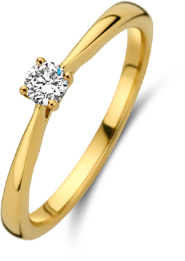 Blush Blush Ring LG1000Y/54 14k Geelgoud 0.15crt G SI Briljant Lab Grown Diamant Maat 54 Goud