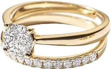 Blush Ring LG1004Y/54 14k Geelgoud 0.75crt G SI Briljant Lab Grown Diamant Maat 54 Goud