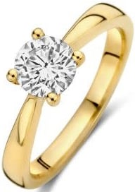 Blush Blush Ring LG1005Y/54 14k Geelgoud 1.00crt H SI Briljant Geslepen Labgrown Diamant Maat 54 Divers