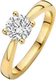 Blush Ring LG1005Y/54 14k Geelgoud 1.00crt H SI Briljant Geslepen Labgrown Diamant Maat 54 Goud