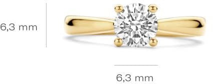 Blush Blush Ring LG1005Y/54 14k Geelgoud 1.00crt H SI Briljant Geslepen Labgrown Diamant Maat 54 Divers