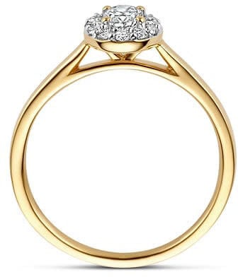 Blush Blush Ring LG1016Y/54 14k Geelgoud Ovaal met 0.42crt Labgrown Diamant Maat 54 Goud