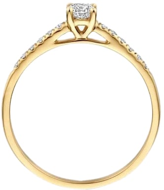 Blush Blush Ring LG1017Y/54 14k Geelgoud met 0,32crt H SI Briljant geslepen Lab Grown Diamant Maat 54 Divers