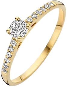 Blush Blush Ring LG1017Y/54 14k Geelgoud met 0,32crt H SI Briljant geslepen Lab Grown Diamant Maat 54 Divers