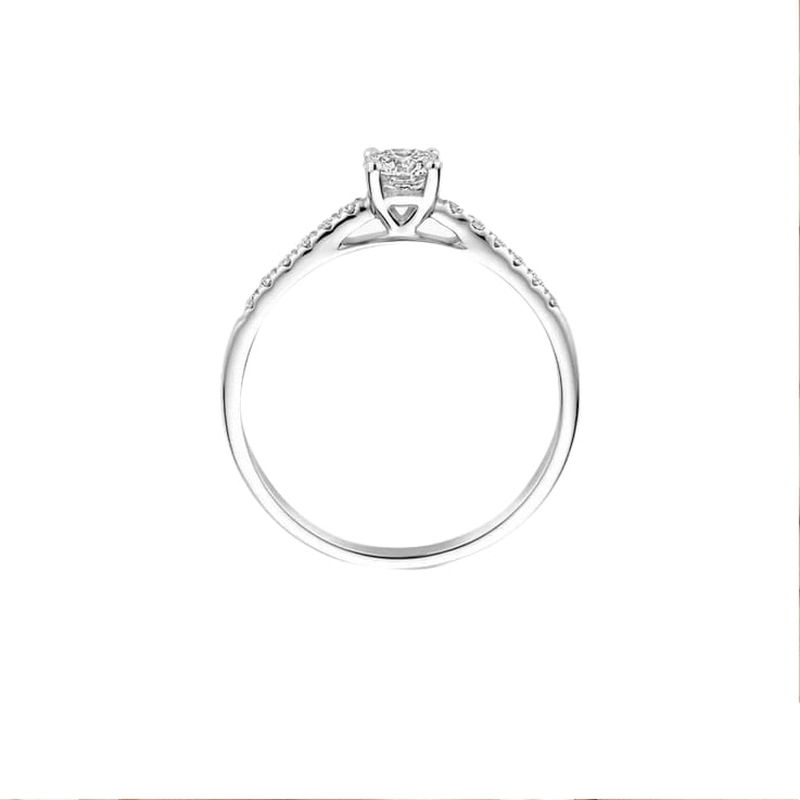 Blush Blush Ring LG1018W/54 14k Witgoud met 0.45crt H SI Briljant geslepen Lab Brown Diamant Maat 54 Divers