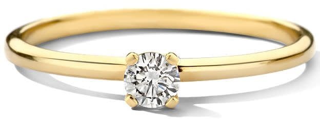 Blush Blush Ring LG1027Y/54 14k Geelgoud met 0,15crt G VS 1 Lab Grown Diamant Maat 54 Divers