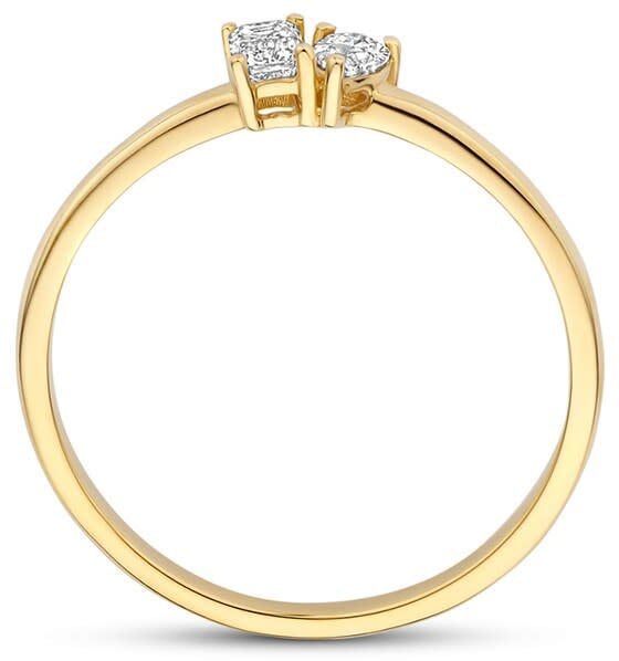 Blush Blush Ring LG1030Y/54 14k Geelgoud met 0,15crt/0,10crt G VS1 Lab Grown Diamant Maat 54 Goud