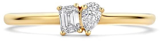 Blush Blush Ring LG1030Y/54 14k Geelgoud met 0,15crt/0,10crt G VS1 Lab Grown Diamant Maat 54 Goud