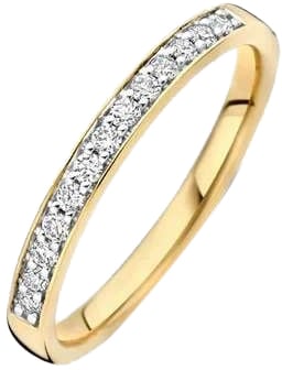 Blush Blush Ring LG1033Y/54 14k Geelgoud 0.22crt H SI Briljant geslepen Labgrown Diamant Maat 54 Divers