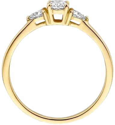 Blush Blush Ring LG1039Y/54  Lab Diamonds 14k Geelgoud 0.35crt 2x 0.10crt Maat 54 Divers