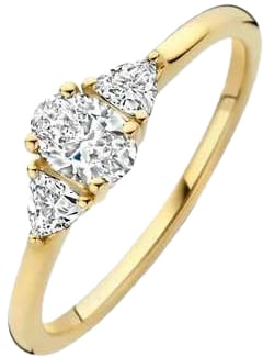 Blush Blush Ring LG1039Y/54  Lab Diamonds 14k Geelgoud 0.35crt 2x 0.10crt Maat 54 Divers