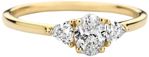 Blush Blush Ring LG1039Y/54  Lab Diamonds 14k Geelgoud 0.35crt 2x 0.10crt Maat 54 Divers