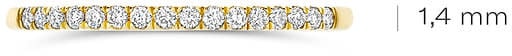 Blush Blush Ring LG1046Y/54 14k Geelgoud 0.16crt H SI Briljant geslepen Diamant Maat 54 Divers