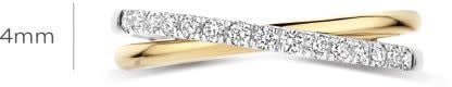Blush Blush Ring LG1053B/54 14k Bi-color Goud met 0.25crt H SI Labgrown Diamant Maat 54 Divers