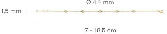 Blush Blush Armband LG2002Y 14k Geelgoud met 0,37crt H SI Briljant geslepen Lab Grown Diamant 18cm Divers