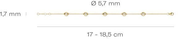 Blush Blush Armband LG2003Y 14k Geelgoud met 0,55crt H SI Briljant geslepen Lab Grown Diamant 18cm Divers