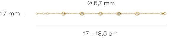 Blush Blush Armband LG2003Y 14k Geelgoud met 0,55crt H SI Briljant geslepen Lab Grown Diamant 18cm Divers