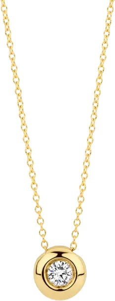 Blush Collier met Hanger LG3005Y 14k Geelgoud met 0.10crt Briljant geslepen Lab Grown Diamant G SI 42cm Goud