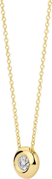 Blush Collier met Hanger LG3005Y 14k Geelgoud met 0.10crt Briljant geslepen Lab Grown Diamant G SI 42cm Goud