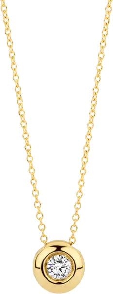 Blush Collier met Hanger LG3005Y 14k Geelgoud met 0.10crt Briljant geslepen Lab Grown Diamant G SI 42cm Goud