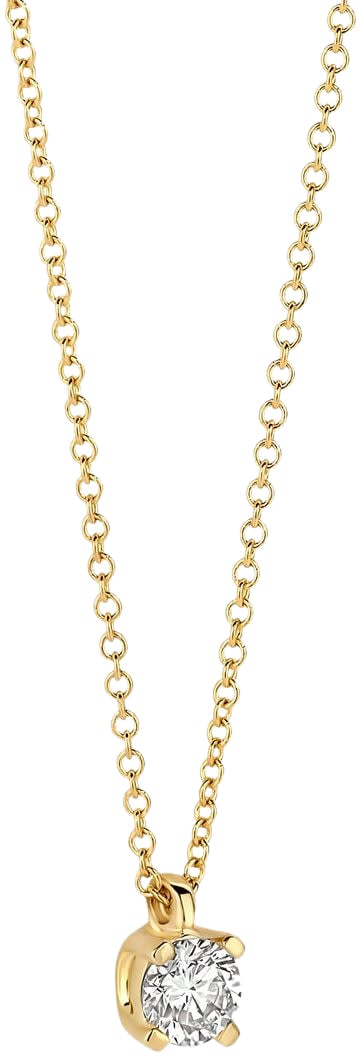 Blush Blush Collier LG3014Y 14k Geelgoud met 0,15crt G VS 1 Lab Grown Diamant Divers