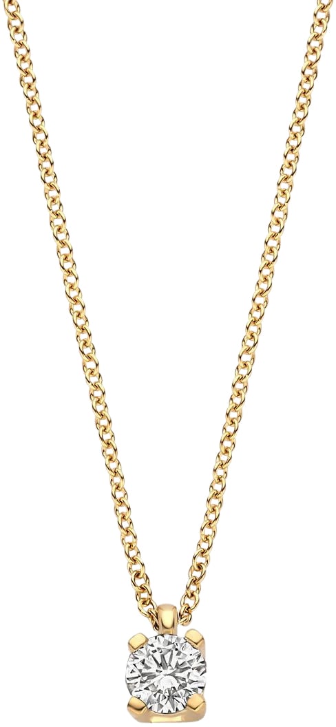 Blush Blush Collier LG3014Y 14k Geelgoud met 0,15crt G VS 1 Lab Grown Diamant Divers