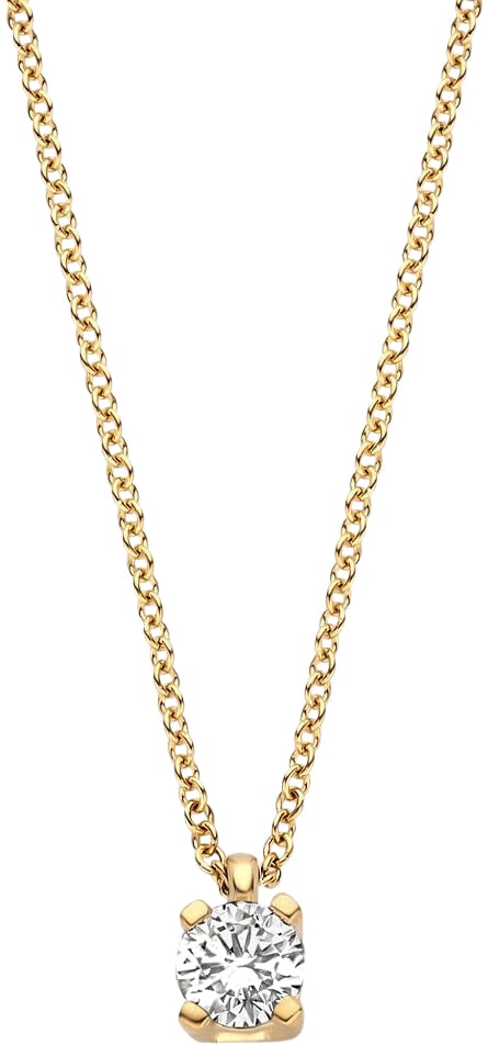 Blush Blush Collier LG3014Y 14k Geelgoud met 0,15crt G VS 1 Lab Grown Diamant Divers