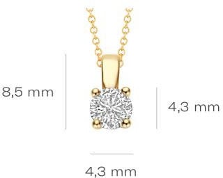 Blush Blush Hanger LG6001Y 14k Geelgoud met 0,25crt H SI LabGrown Briljant geslepen Diamant 8.5x4.3mm Goud