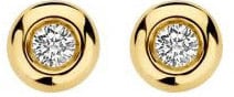 Blush Blush Oorbellen LG7004Y 14k Geelgoud 2x0.10crt H SI Briljant geslepen Lab Grown Diamant 6.2mm Divers