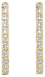 Blush Blush Oorbellen LG7007Y 14k Geelgoud 2x0.165crt G SI Briljant geslepen Lab Grown Diamant 1,7mm x 16mm Goud