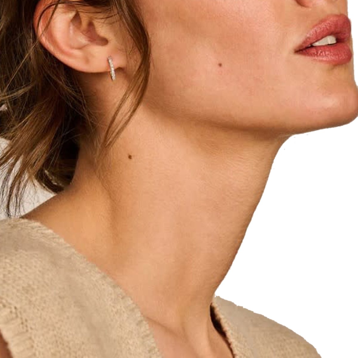 Blush Blush Oorbellen LG7007Y 14k Geelgoud 2x0.165crt G SI Briljant geslepen Lab Grown Diamant 1,7mm x 16mm Goud