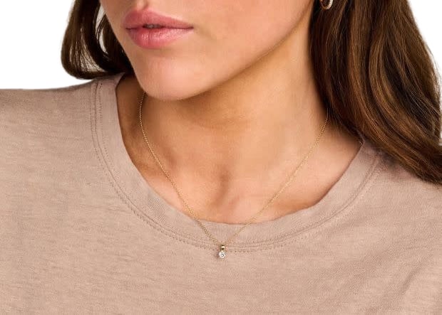 Blush Blush Oorbellen LG7013Y 14k Geelgoud met 0,50crt H SI Briljant gespelen Lab Grown Diamant 1.8mm x 21.2mm Goud