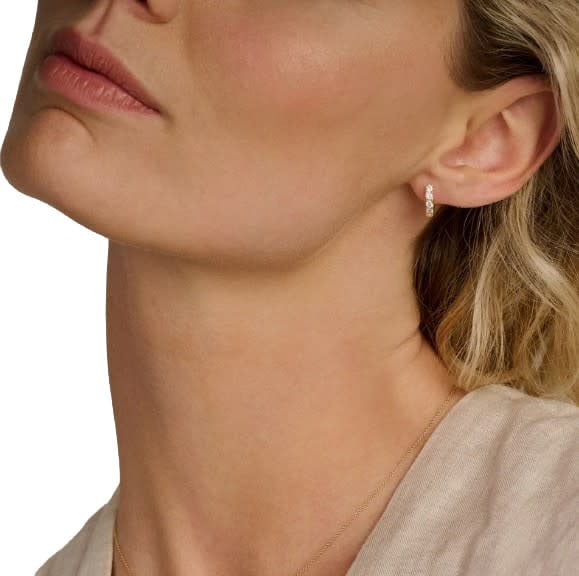 Blush Oorbellen LG7031Y 14 Geelgouden Oorringen Briljant Geslepen Lab Grown Diamant 2.1mm Goud