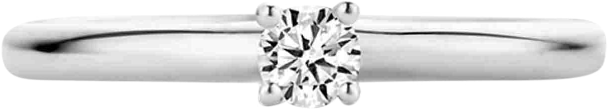 Blush 1112WZI/54 ring 14 krt witgoud met zirkonia Zilver
