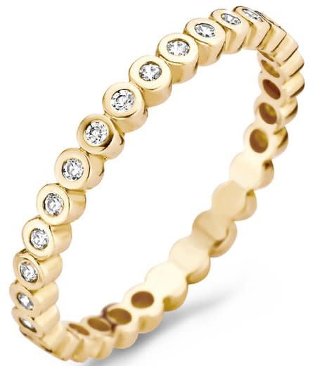 Blush Blush Ring 1120YZ/54 14k Geelgoud gezet met Briljant geslepen Zirkonia Maat 54 Goud