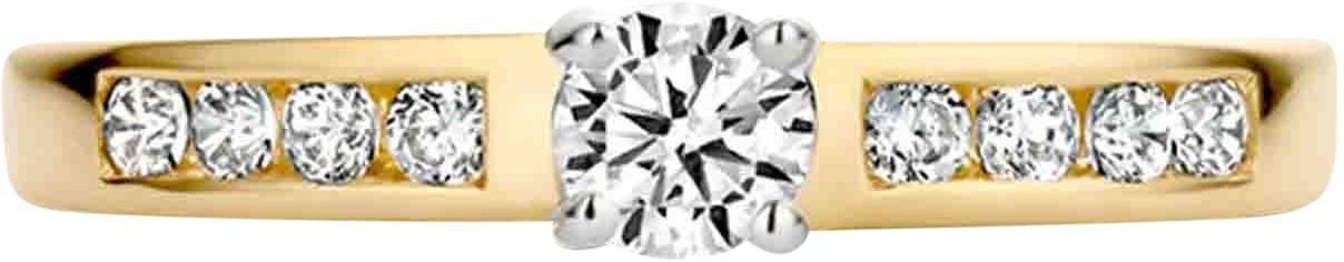 Blush Blush Ring 1125BZI/54 14k Geelgoud gezet met Briljant geslepen Zirkonia Maat 54 Goud