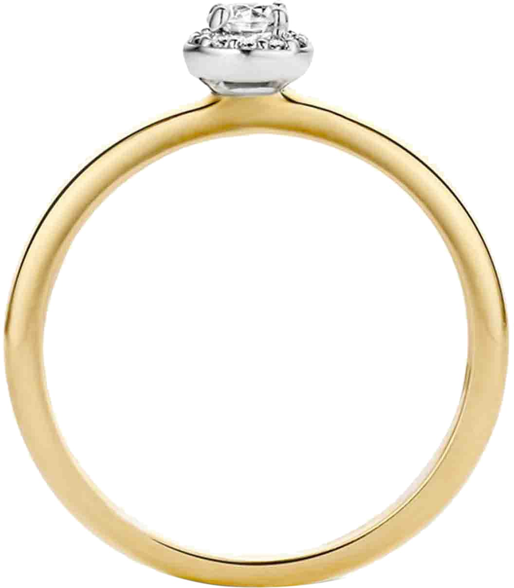 Blush 1131BZI/54 ring 14 krt geelgoud met zirkonia maat 54 Goud