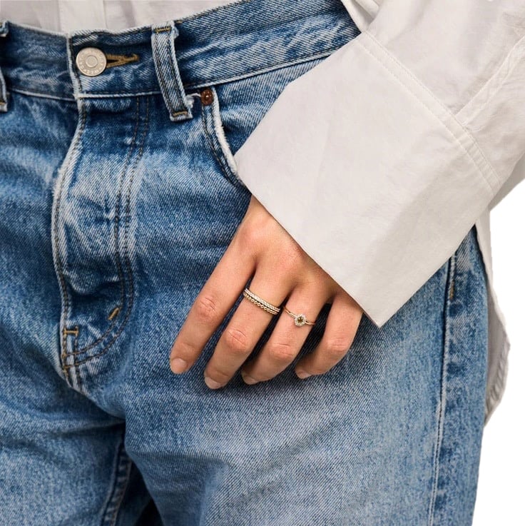 Blush Blush Ring 1195YGO/54 14k Geelgoud Bolletjes Maat 54 Goud