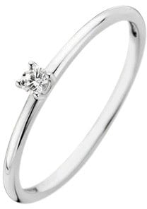 Blush Blush Ring 1200WZI/54 14k Witgoud met Zirkonia Maat 54 Zilver
