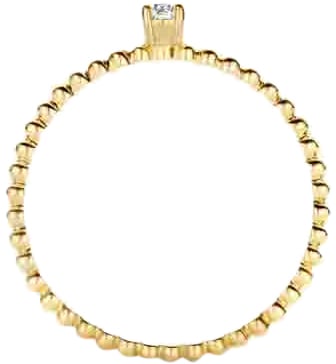 Blush Blush Ring 1215YZI/54 14k Geelgoud met Bolletjes Motief Maat 54 Goud