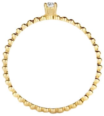 Blush Blush Ring 1215YZI/54 14k Geelgoud met Bolletjes Motief Maat 54 Goud