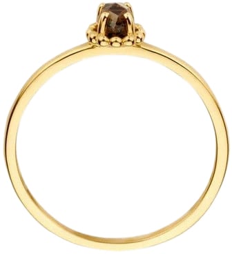 Blush Blush Ring 1227YSQ/54 14k Geelgoud met Smokey Quartz Maat 54 Goud